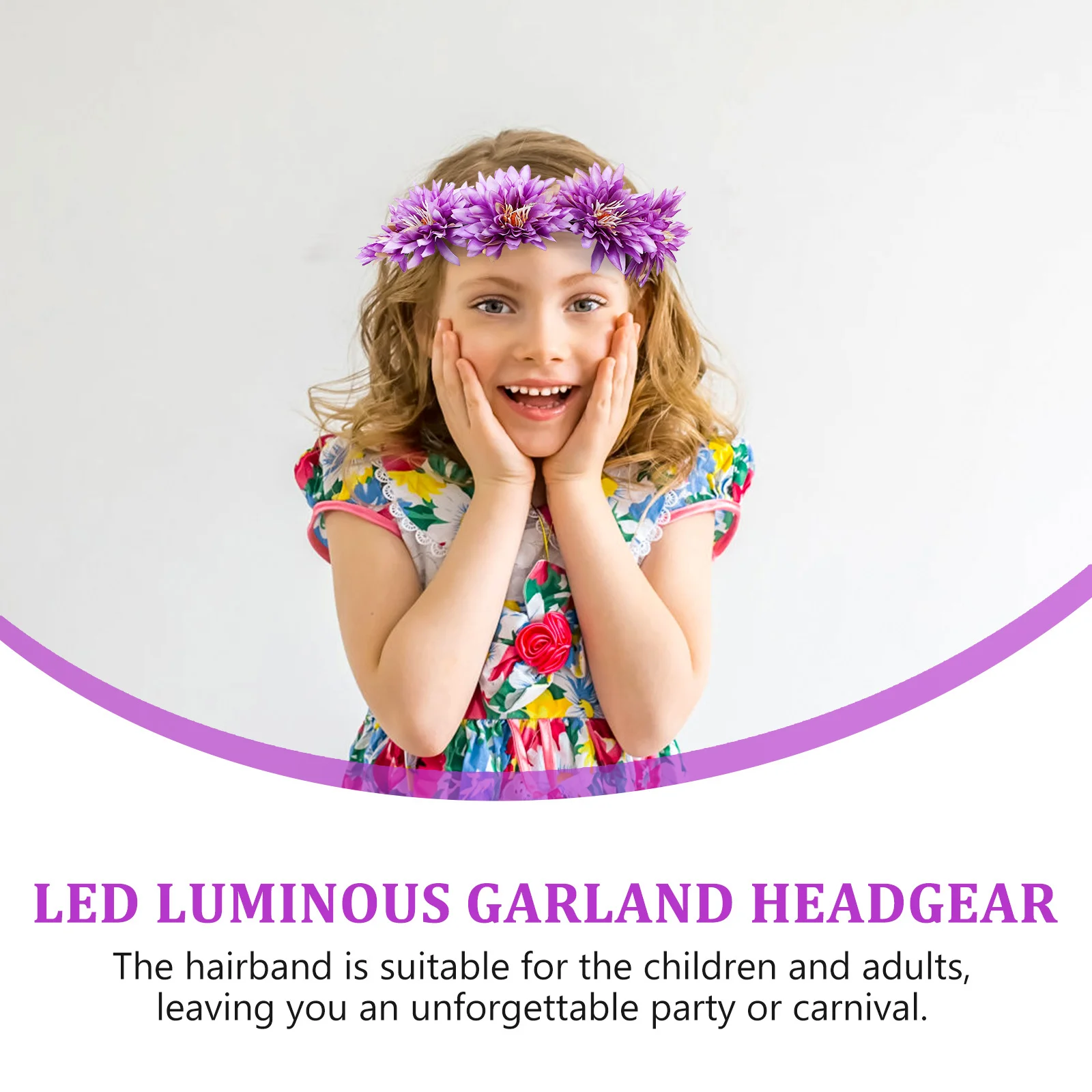 

LED Glowing Garland Hairband Lightweight Comfortable Party Carnival Costume Headwear Creative Headband Decorative