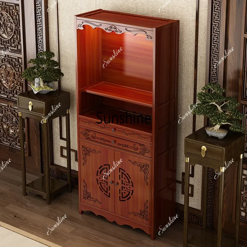 Shentai table incense case new Chinese vertical cabinet Guanyin Buddha statue tableTJ