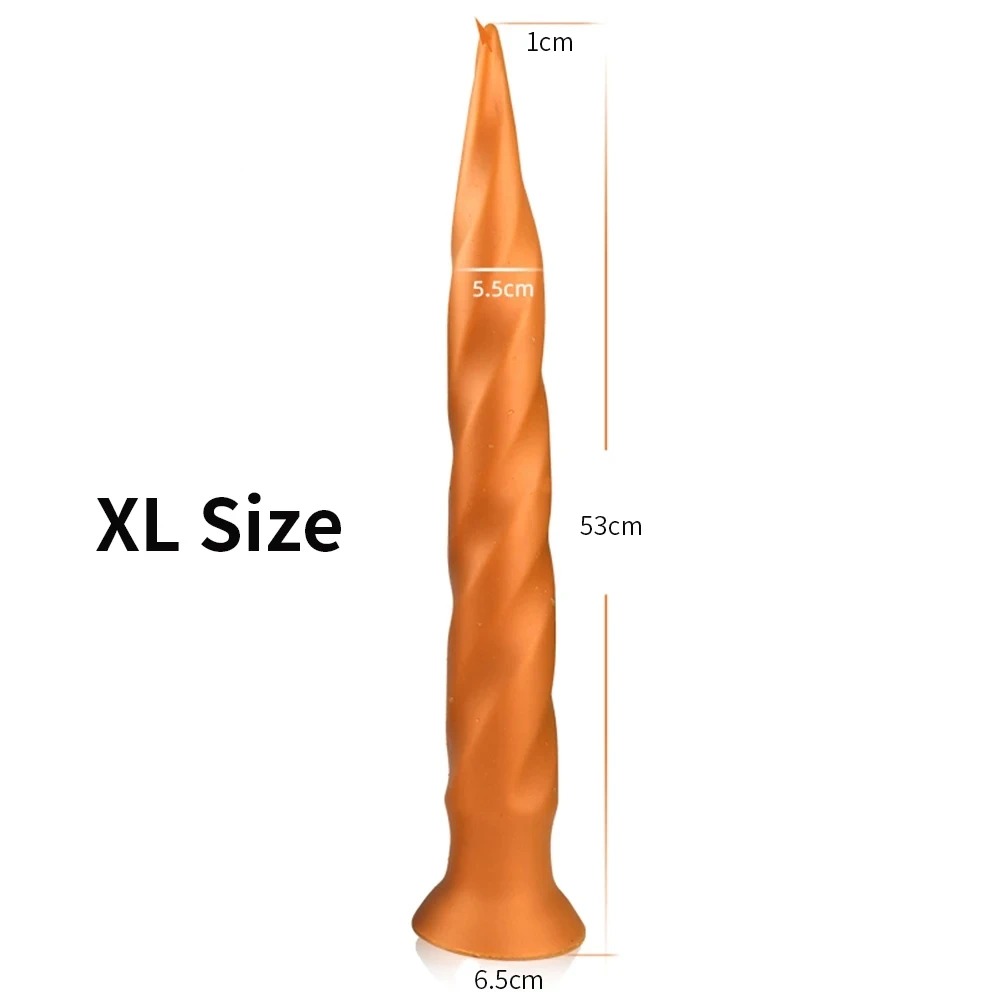 Super Big Long Anal Sex Toys Soft Gold Butt Plug Dildo For Adults Man Women Prostate Massger Anus Vagina Stimulator Masturbators