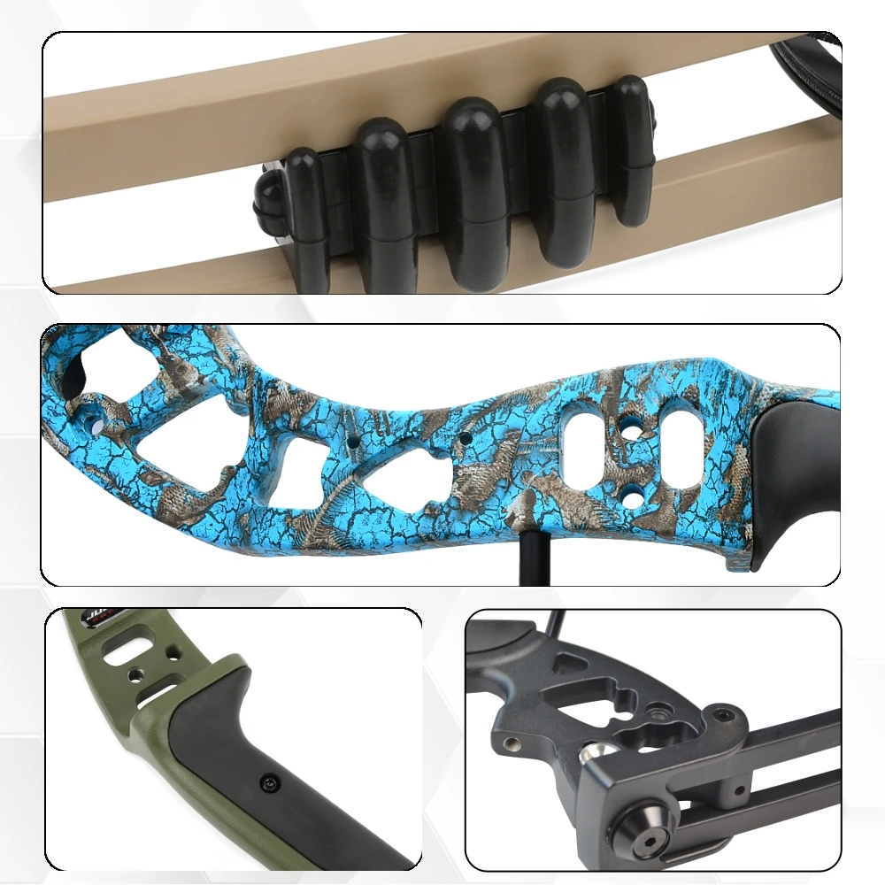 Archery Let-off 70% Compound Bow Fishing Arrow Set 30-55 LBS 310FPS Hunting Target Shooting Beginners Hunters Practice Sports view 2