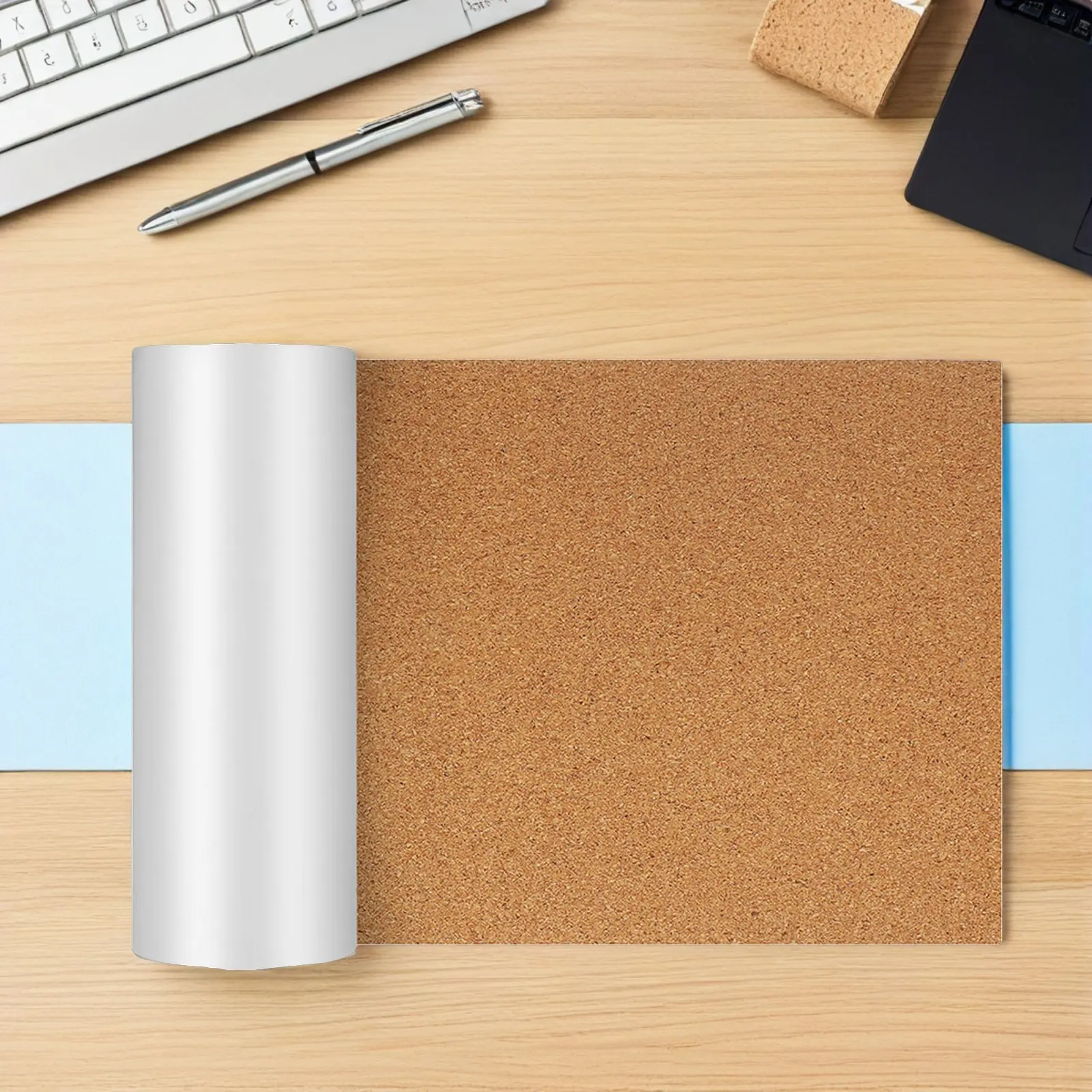 

Толстый самоклеящийся рулон пробковой доски 1м x 1.5м, клейкий пробковый рулон для защиты стен, для самостоятельного изготовления досок объявлений, для школы, офиса, дома