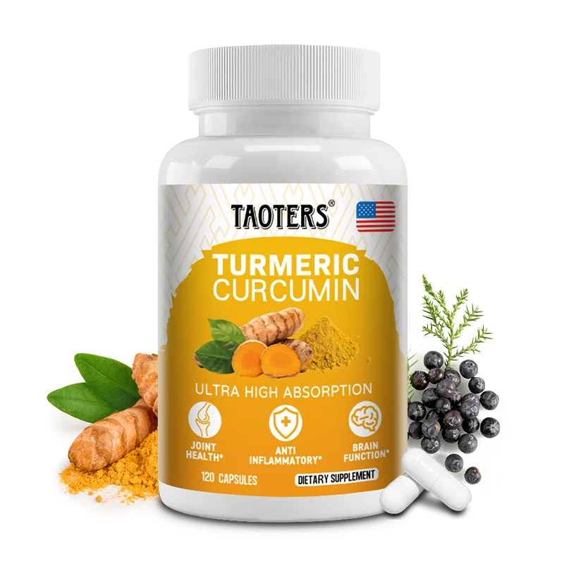 Turmeric antioxidant supplement, heart and joint health, suppresses inflammation, helps brain function, non-GMO