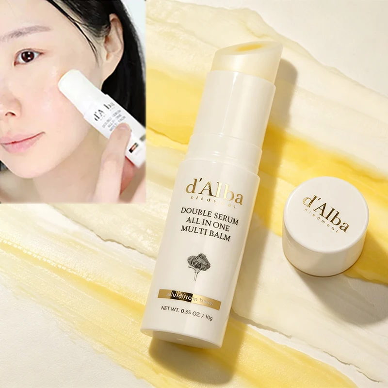 D'ALBA PIEDMONT 10g Double Serum All‑in‑One Multi Balm Hydrating Solid Serum Stick Moisturizing Multi‑Balm Skin Nourishing Care
