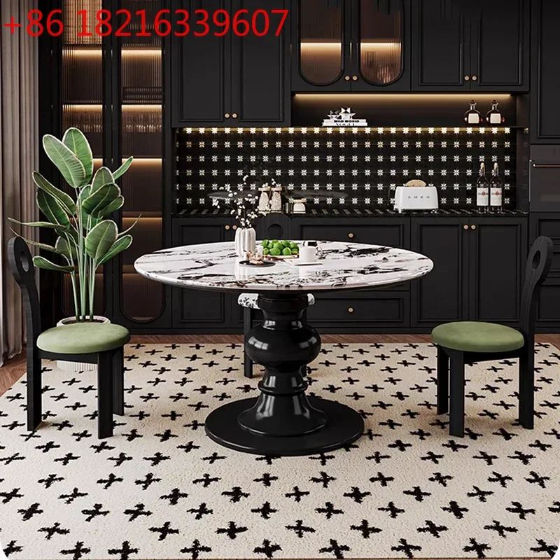Marble Round Dining Table Nordic Study Lounge Garden Designer Dining Table Writing Service Mesas De Jantar Kitchen Furniture