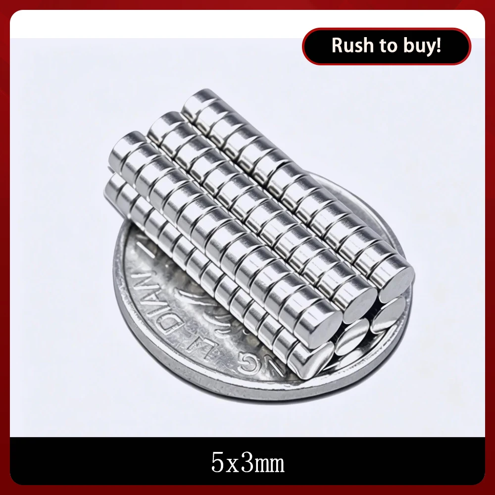 5x3 Small Round Magnet 5mm X 3mm Neodymium Disc Magnet 5x3mm Permanent NdFeB Magnets Strong 5*3 Electro Magnetics