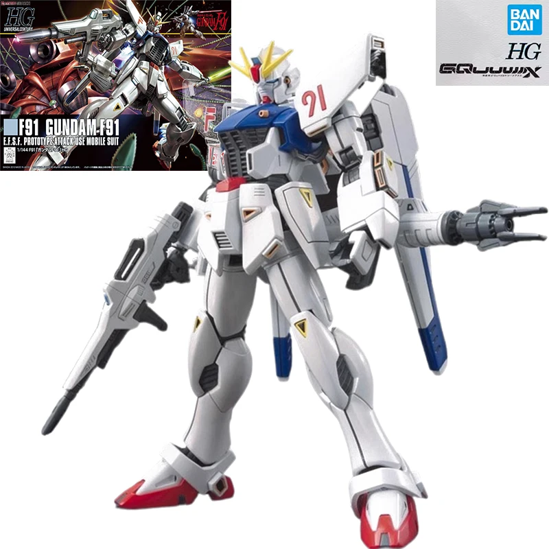 

Bandai In Stock Original HGUC1/144 F91 GUNDAM -F91 anime character action assembled model collection toy kit children's gift
