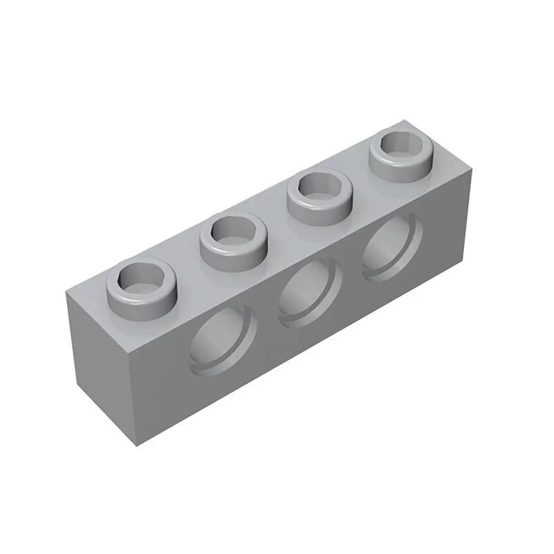 50 pçs 3701 tijolo técnico 1x4 com buraco coleções de tijolos em massa modular gbc brinquedo para moc técnico diy edifícios blocos compatíveis