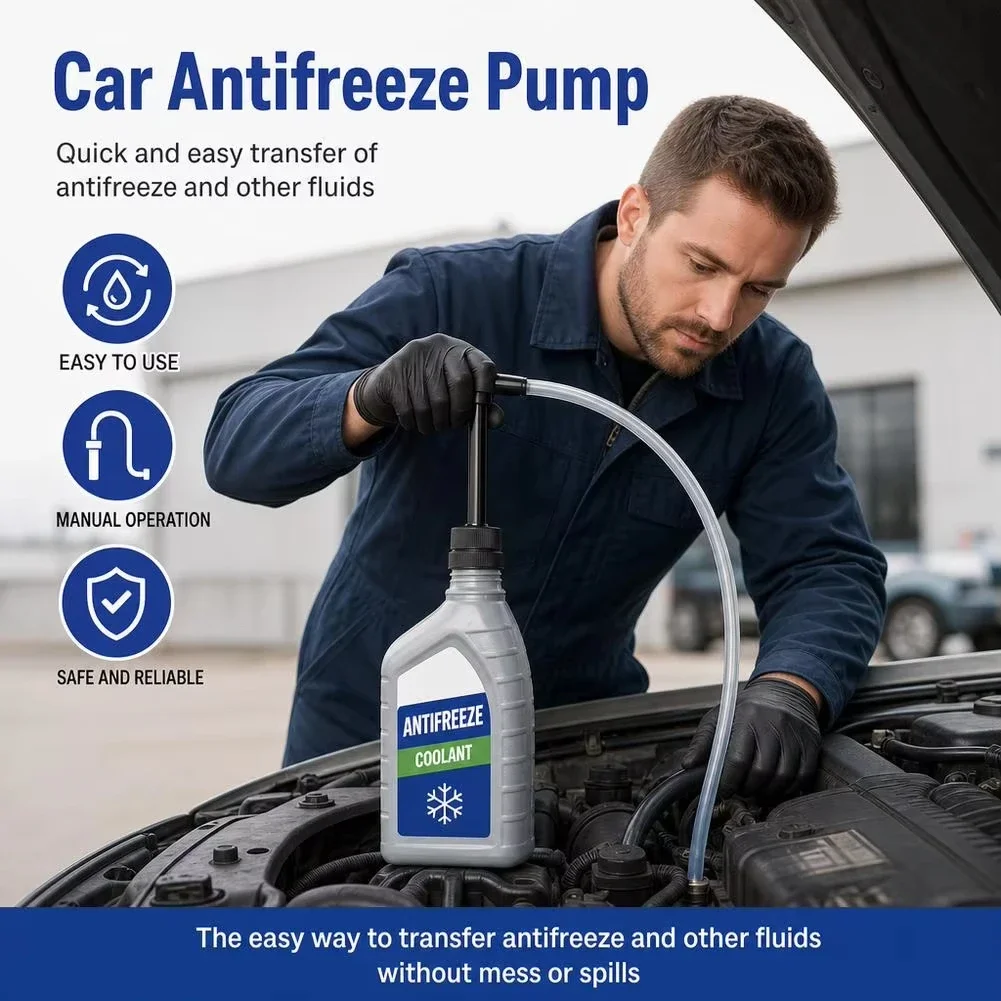 Hand Siphon Transfer Pump Manual Fluid Extractor Pump For Car Transmission Lubricant Gear Oil Differential Liquid Transfer Tool