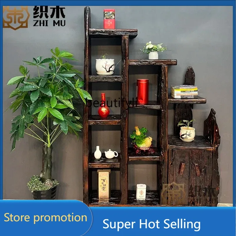 

AY55 Bogu frame Solid wood Chinese storage Antique style Duobao pavilion partition Antique tea display stand