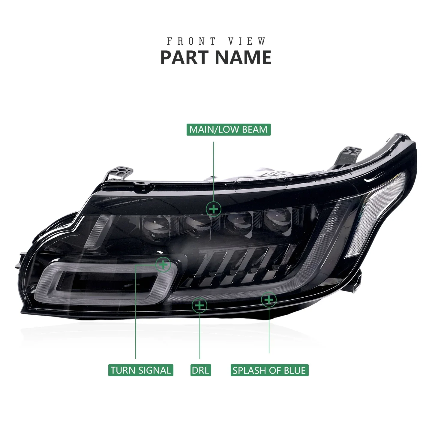 New LED Headlights Matrix Beam for  Sport 2014-2017 Upgrade Headlamp  Adaptive High Beam Daytime Headlight