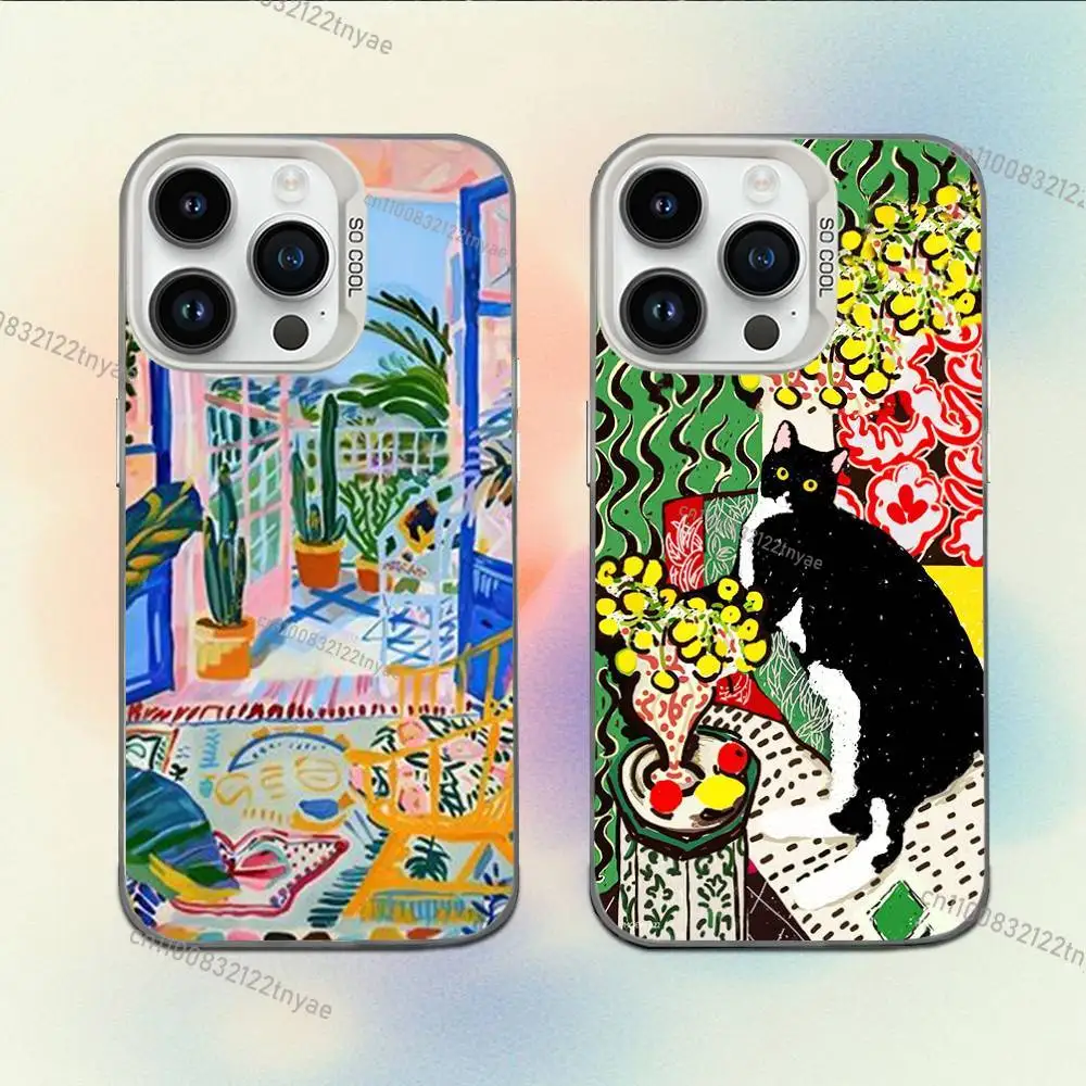 

Henri Matisse Art Painting Phone Case For iPhone 17,16,15,14,13,12,11,Mini,Pro,E,MAX White Candy Matte Shockproof Cover