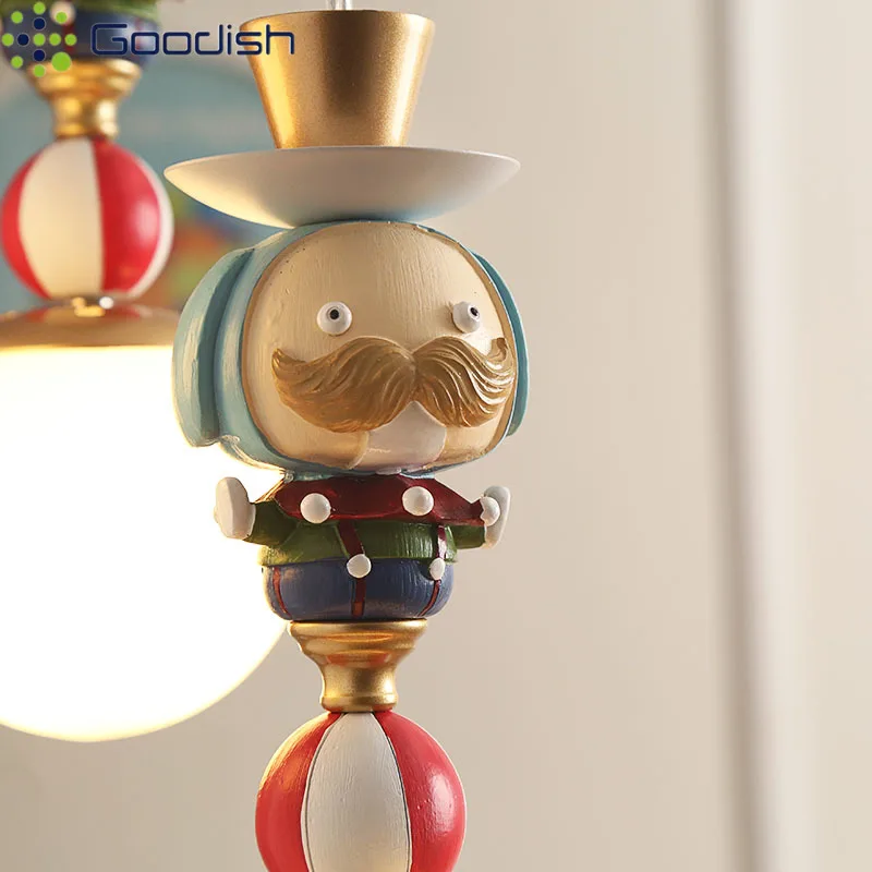 Скандинавские милые подвесные светильники с изображением Джокера, детские подвесные светильники, украшение для дома, люстра для детской комнаты, спальни, кафе, бара, прилавка