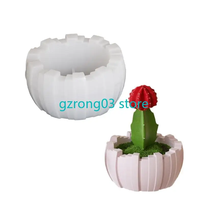 

127C Flexible Silicone Striped Holder Bowl Mold For Artistic Resin And Clay Creations
