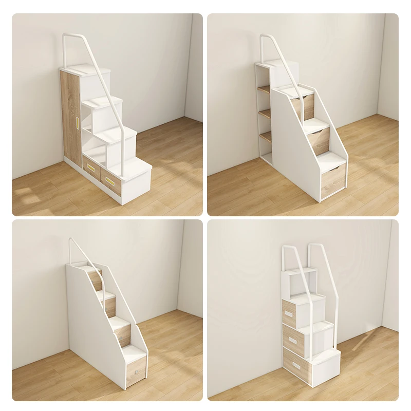 Ladder household upper and lower bed ladder cabinet sold separately Storage stair cabinet Bookshelf drawer cabinet Customized wa