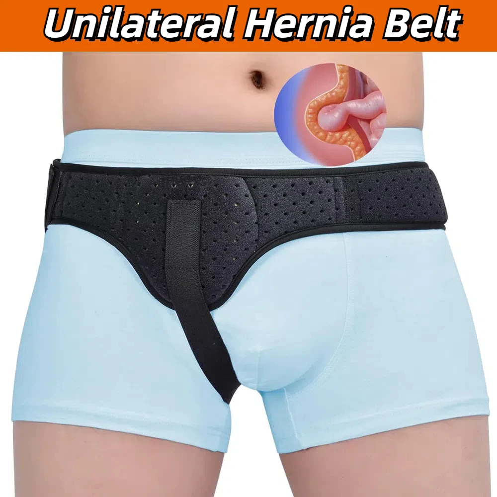 Adult Unilateral Hernia with Male Compression with Inguinal Hernia With Small Intestine Support with Support Rib Fixation Belt