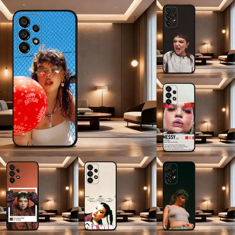 

L-Lola Young Messy For Samsung Galaxy A73,31,Note,22,71,53,32,72,41,8,9,52,J7,Soft Black Silicone Cover Case