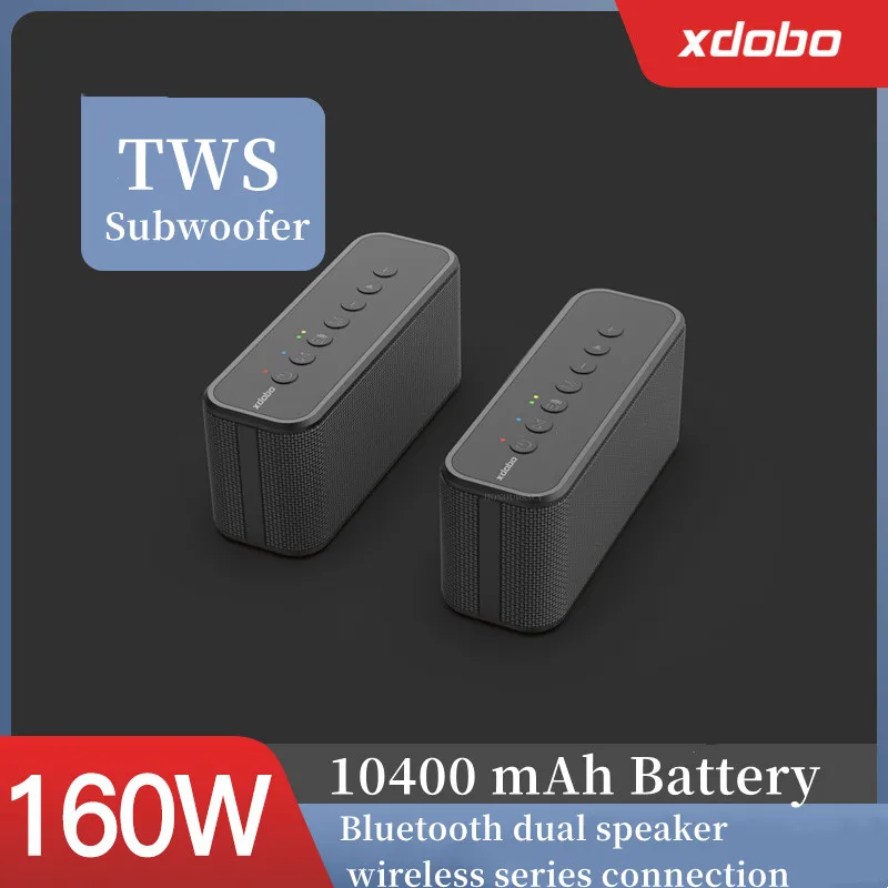 Xdobo 80W Bluetooth Speaker TWS Subwoofer Outdoor Waterproof Speakers 3D Stereo and Battery Capacity 10400mAh Bluetooth Speaker