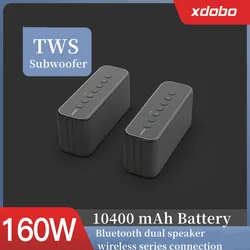 Xdobo 80W głośnik Bluetooth TWS Subwoofer na zewnątrz głośniki wodoodporne 3D Stereo i pojemność baterii 10400mAh głośnik Bluetooth