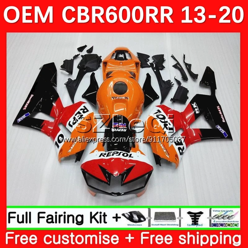 Repsol Orange Fairing For HONDA CBR600RR CBR 600CC 600RR 600 CC F5 13 14 15 16 17 40No.0 CBR600 RR 2018 2019 2020 2021 2022 2023