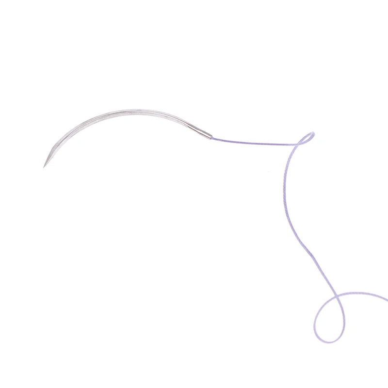1PC 90CM 2-0/3-0/4-0 PGA Absorbable Suture with Needle for Pet Use & Teaching Practice