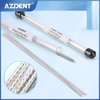 AZDENT 10Pcs/Pack Dental Orthodontic Stainless Steel Lingual Retainer Wire 150mm Flat Straight Twist Wires Dentistry Materials