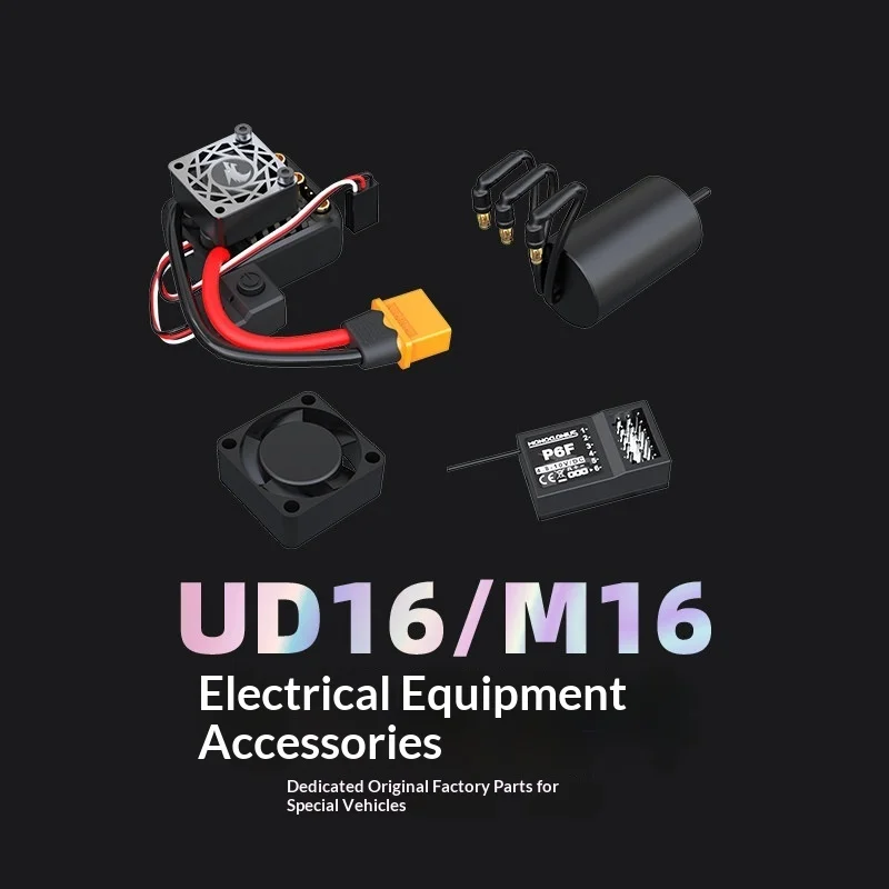 Udirc S1702 Metal Gear Steering Servo For M16 1610S Brushless RC Car Replacement Part