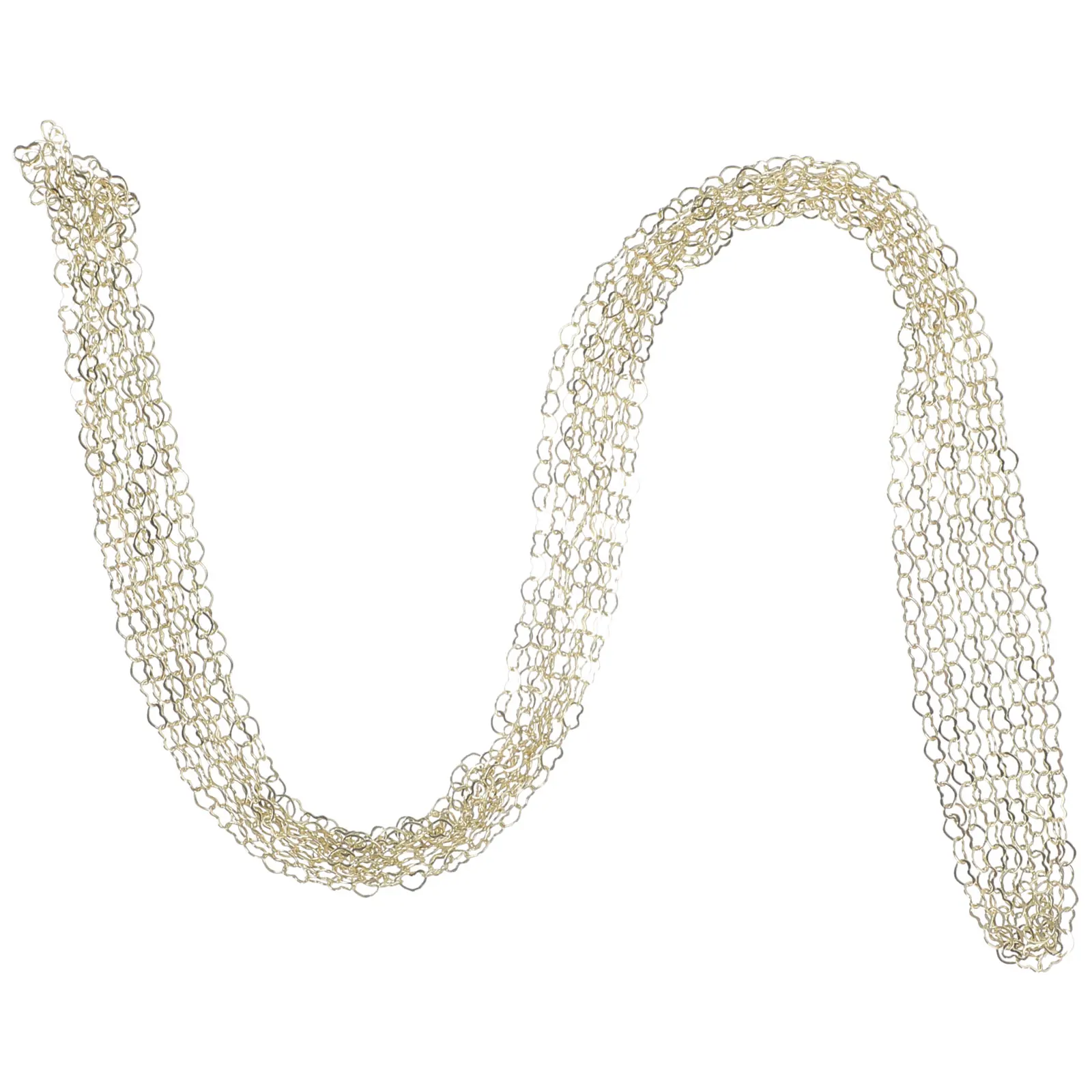 

Golden Heart Link Chains for DIY Jewelry 3m Roll Long Lasting Color Chains Set Metal Accessories Jewelry Making