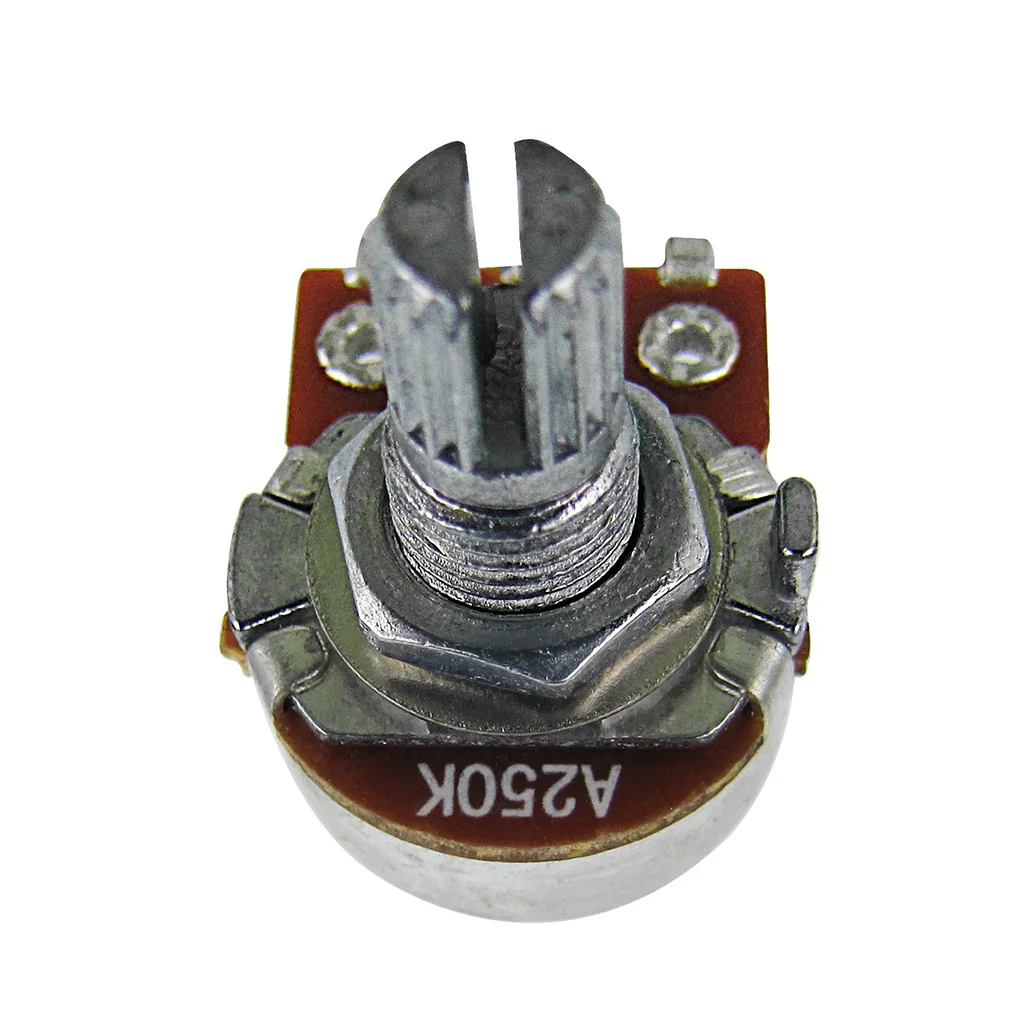 FLEOR 4PCS Mini Guitar Potentiometer Pot A250K / B250K / A500K / B500K Short Shaft Guitar Accessories