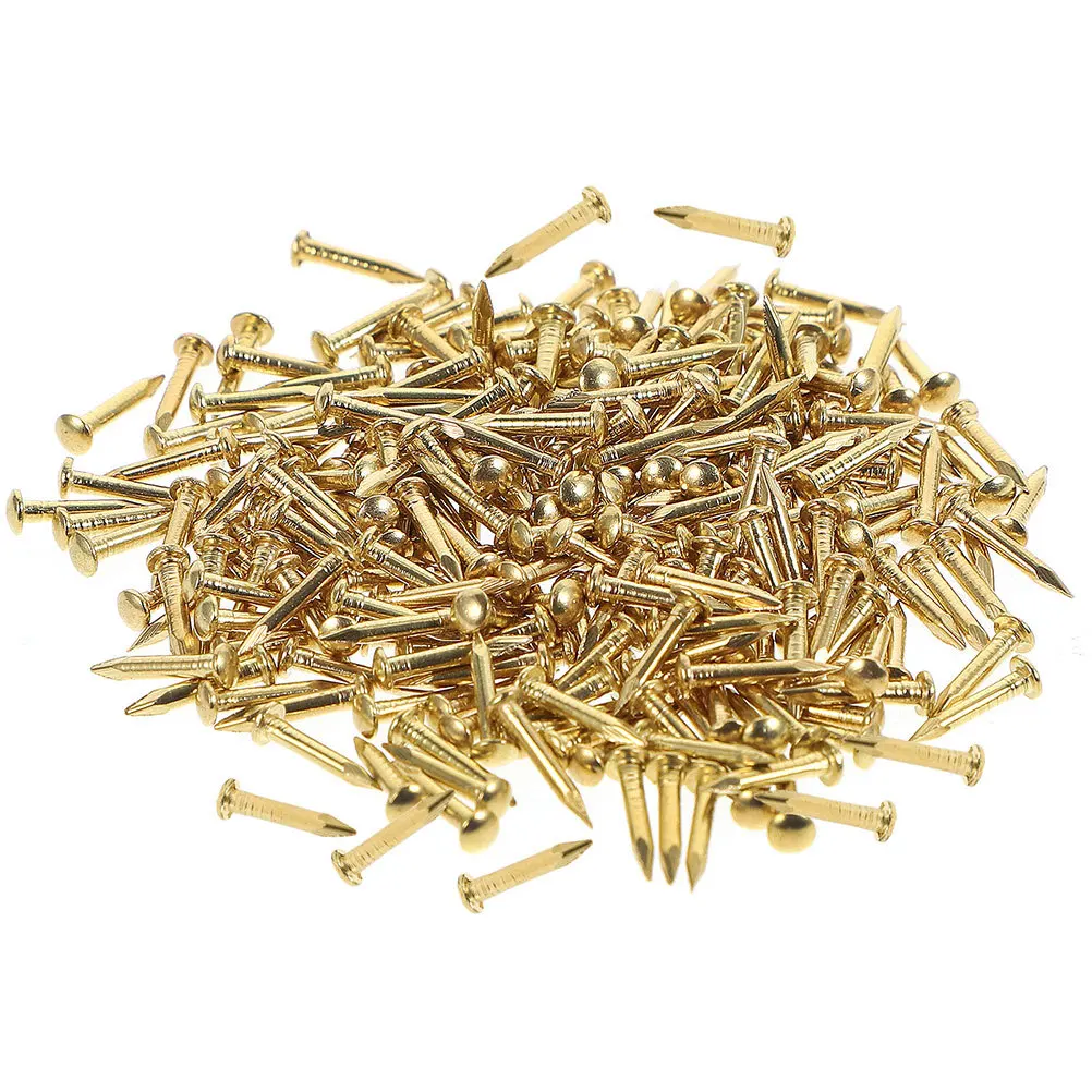 

100Pcs Copper Nails Round Head for Furniture Fixing and Decorative Hanging Projects Copper Nails Furniture Nail
