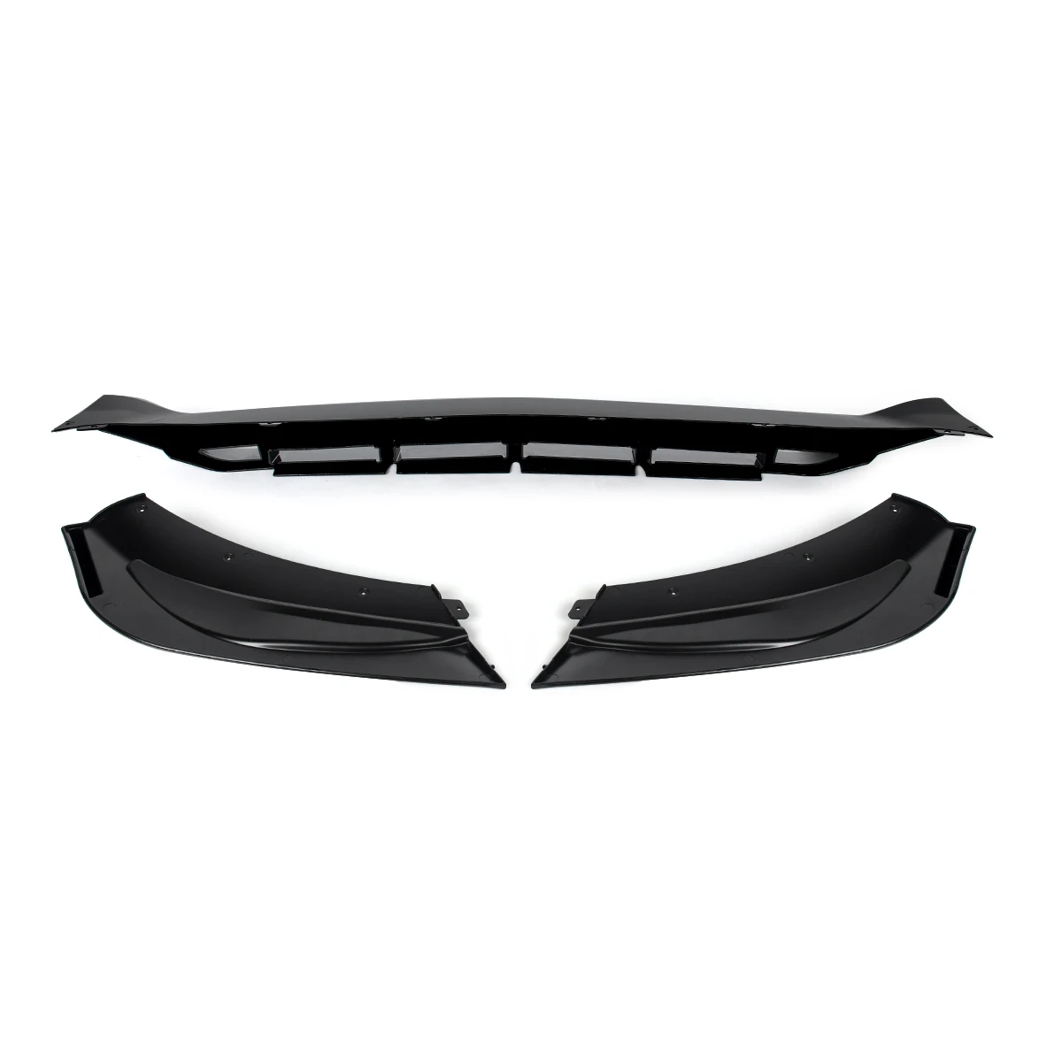 Magickit C63 Style Front Splitter Lip for Mercedes Benz C Class W206 S206 C200 C260 C300 C43 AMG 2022 2023 2024 Glossy Black