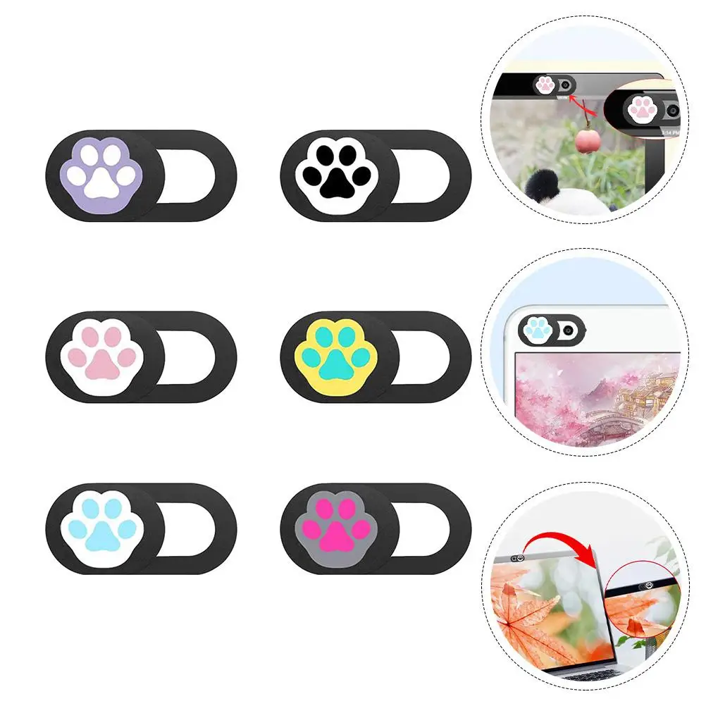 6 Pcs Lens Cover Covers Laptop Webcam Protector Cartoon Adhesive Privacy Lovely Abs