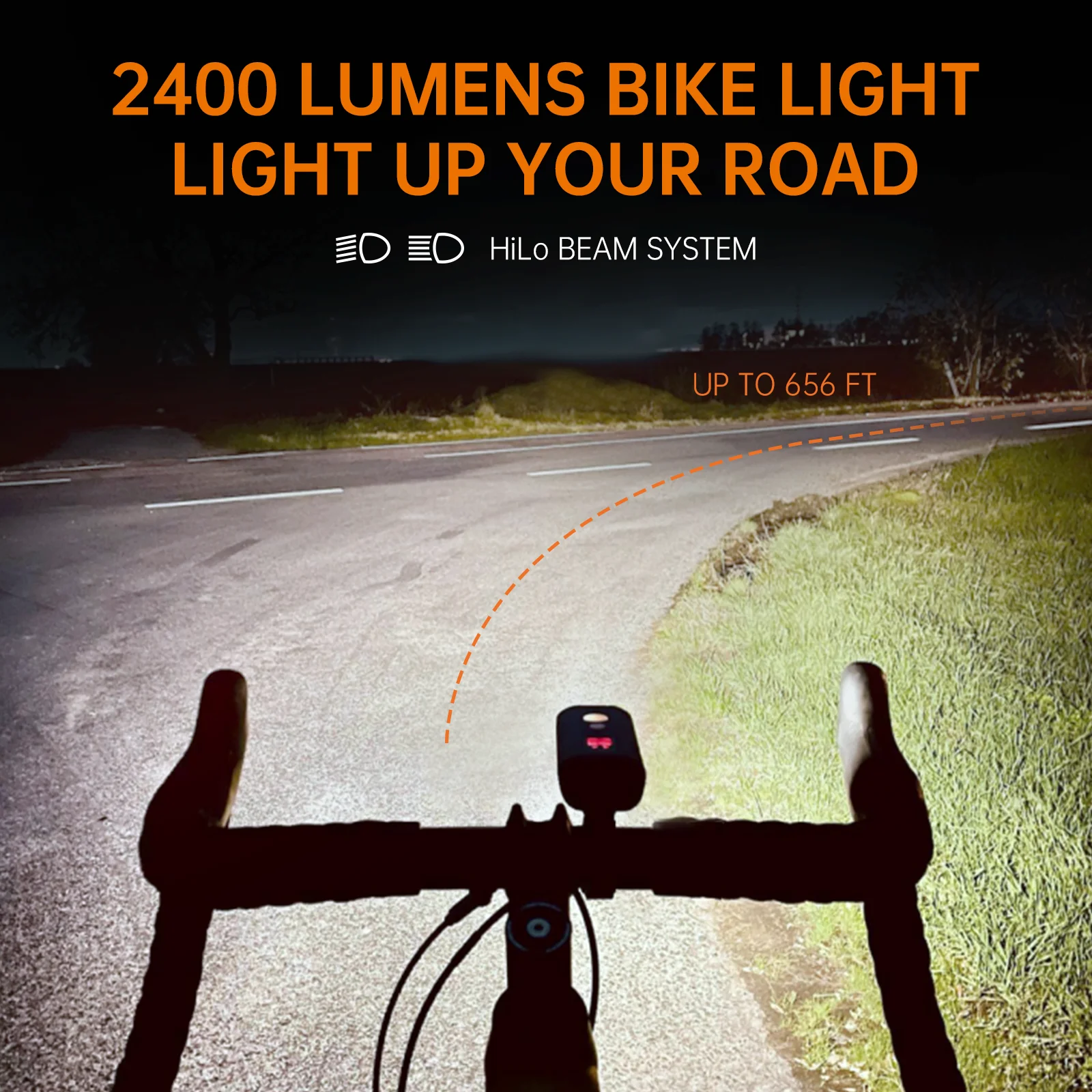 RAVEMEN PR2400 Bike Light Headlight OLED Runtime Display Bicycle Front Lamp Headlight Rechargeable 8000mAH Wireless Anti-glare - Image 6