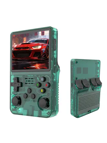 GAMINJA R36S Handheld Game Console 3.5Inch IPS 640x480 Screen Built in 64GB Memory Classic Games Portable Handheld Game Console