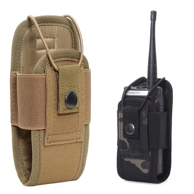 Tactical Walkie Talkie Carry Bag Molle Radio Pouch Holder Pocket Portable Outdoor Hunting Sports Waist Bag Interphone Holster