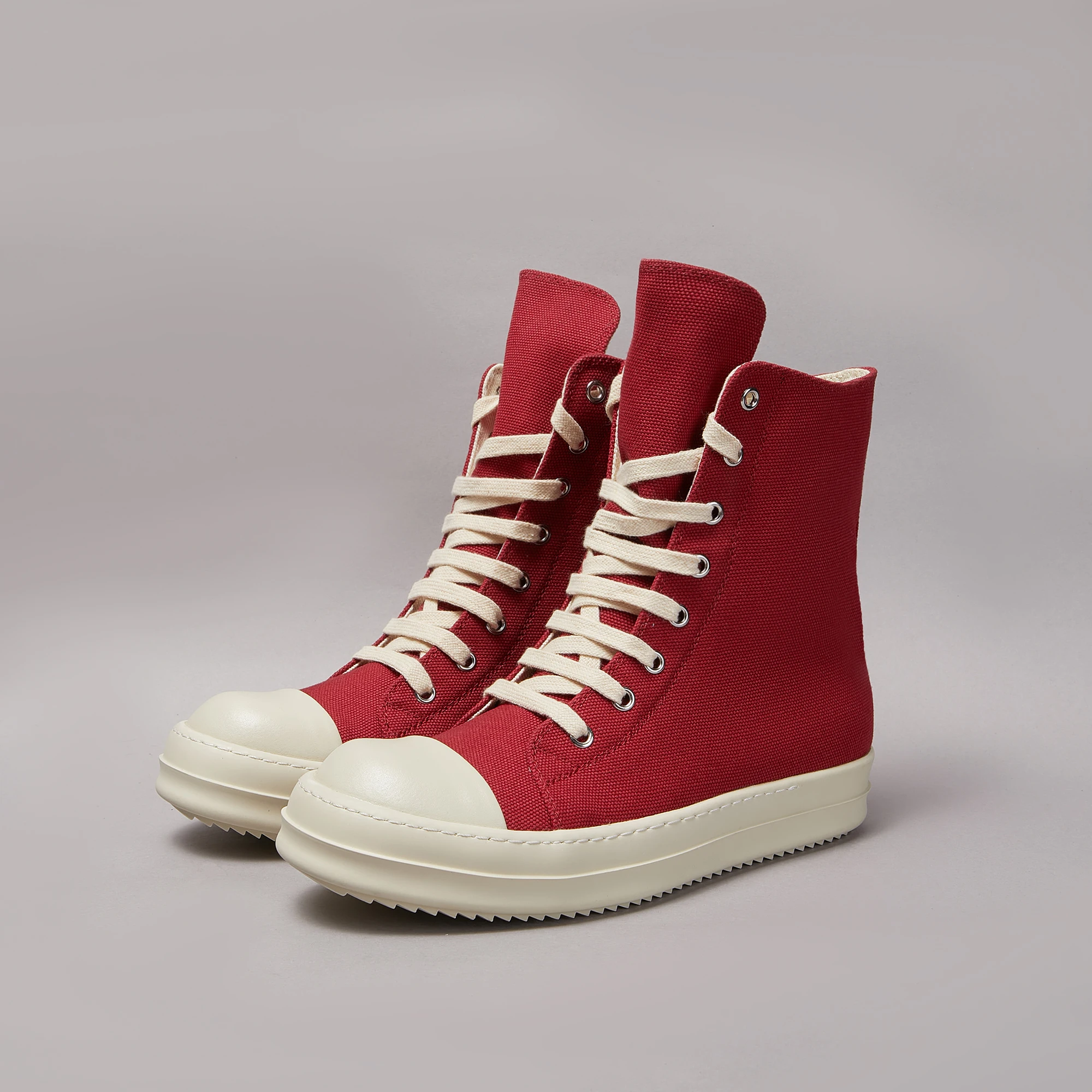 

Большие красные кеды-хайтопы унисекс, модные спортивные ботинки ручной работы, качественная новинка