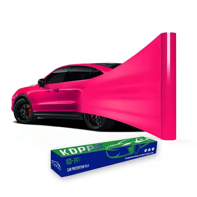 

Factory Price Anti Scratch Color TPU PPF High Glossy Invisible Prevent Rubble Pink Car Wrap