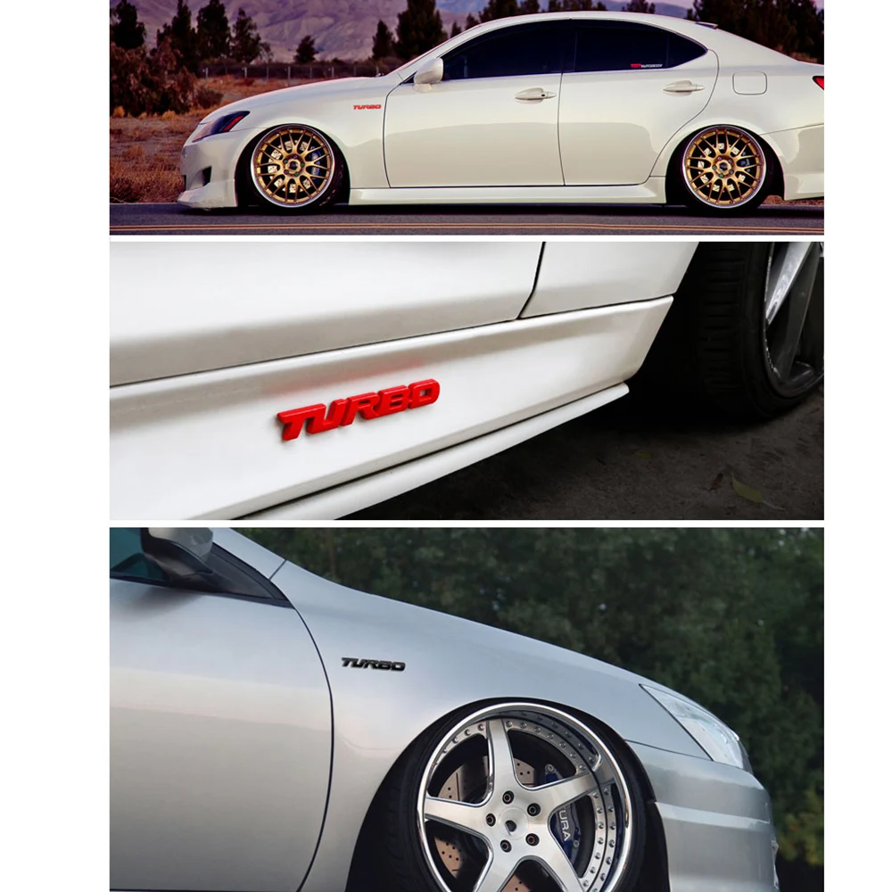 9.7*1.1 سم تصفيف السيارة سيارة توربو دفعة تحميل تعزيز ثلاثية الأبعاد معدن الكروم سبائك الزنك ثلاثية الأبعاد شعار شارة ملصق مائي اكسسوارات السيارات
