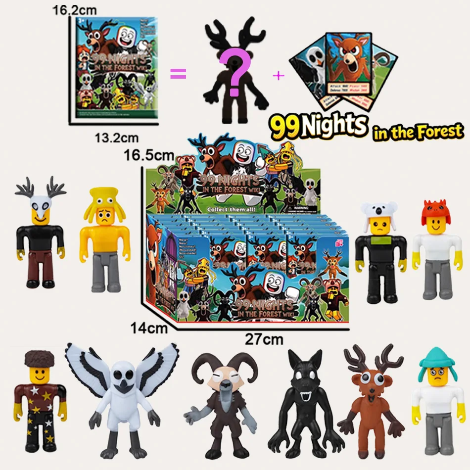 

99 ночей в лесу, горячий олень, слепая коробка, игровая фигурка, игрушки, кукла-животное, фанаты оленя, игрушка на день рождения для детей, Рождественский рождественский подарок
