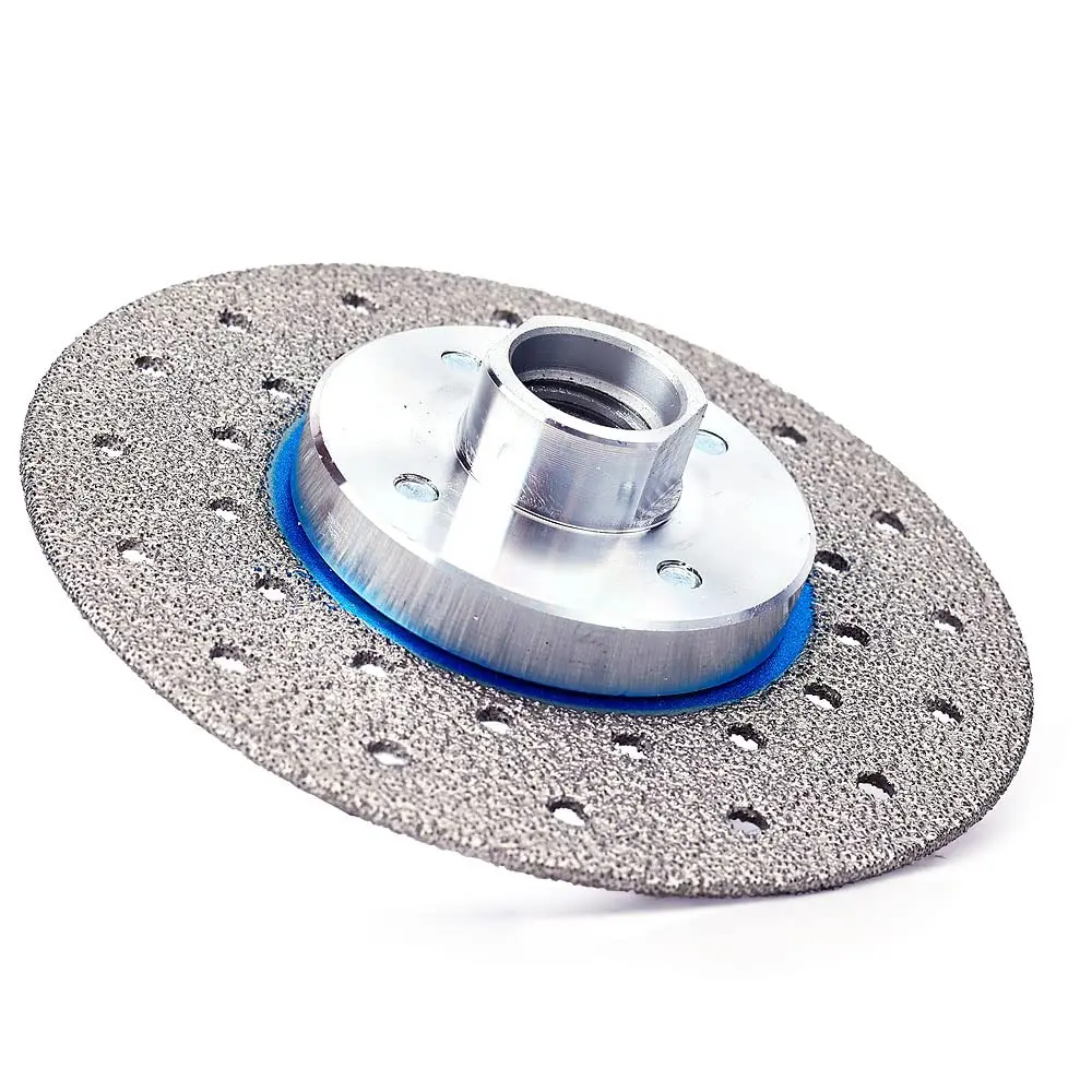 1pc 115mm 다이아몬드 진공 브레이징 조각 톱 조각 블레이드 이동식 5/8 "-11 플랜지 그라인딩 디스크 콘크리트 세라믹 타일 커터