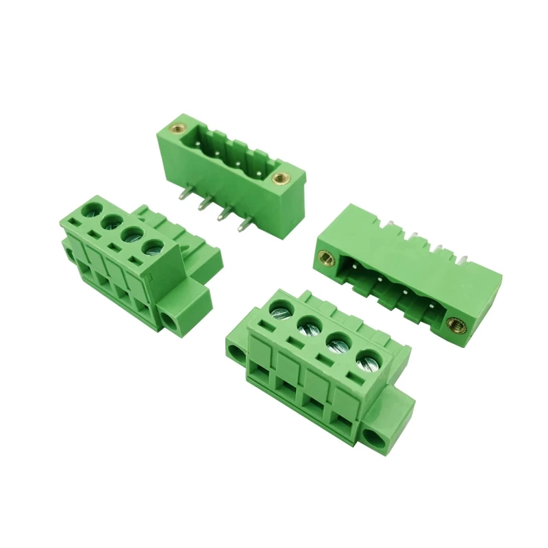 5Sets Pluggable PCB Screw Terminal Block Pitch 5.08mm Connector 2/3/4/5/6/8/10/12/16/24Pin Male/Female Morsettiera 2EDGKM+VM/RM