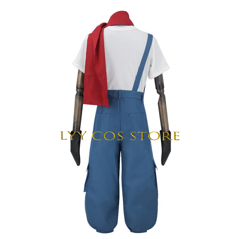 Eddie Cosplay Anime Edward Mason Kostüm Uniform Strampler Schal Perücke Set Halloween Party Outfit für Frauen Männer