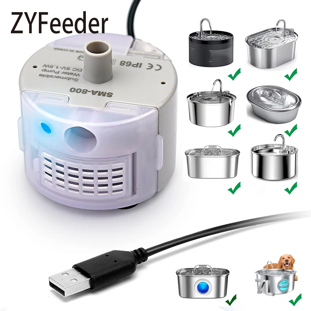 1 Stück Wasserpumpe für Haustier-Trinkbrunnen, Bürstenlose Wasserpumpe 5V DC Ultra-Leise USB (Nur Wasserpumpe ohne Stecker für Brunnen) – Detail 1