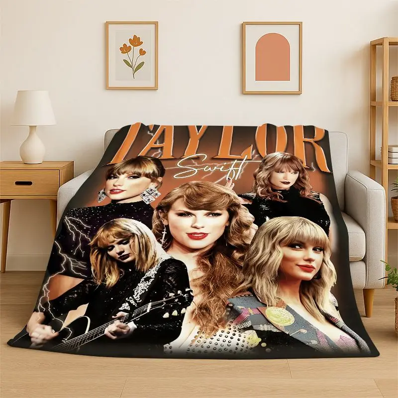 Fashion T-Taylor Singer Music Soft Flannel Throw Blanket,Cozy Blanket for Bed,Couch,Sofa,Bedroom,Living Room,Travel,Picnic