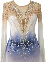 Customized Girls Figure Skating/Rhythmic Gymnastics/Spinning Costume Adult and Kids Girls Performance Dress Skating Outfit