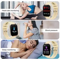 Montre connectée pour téléphone Android IOS, écran couleur 1.44 pouces, appels Bluetooth, surveillance de l'oxygène et de la pression sanguine, pour femmes et hommes, ht30 6