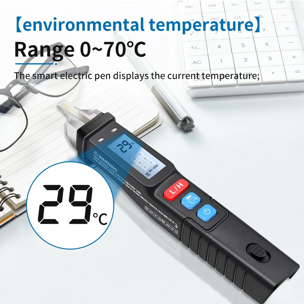 

SK-02D Non-contact Electrical Voltage Detector Pen Smart Breakpoint Locator Voltage Indicator Tool 48-1000V