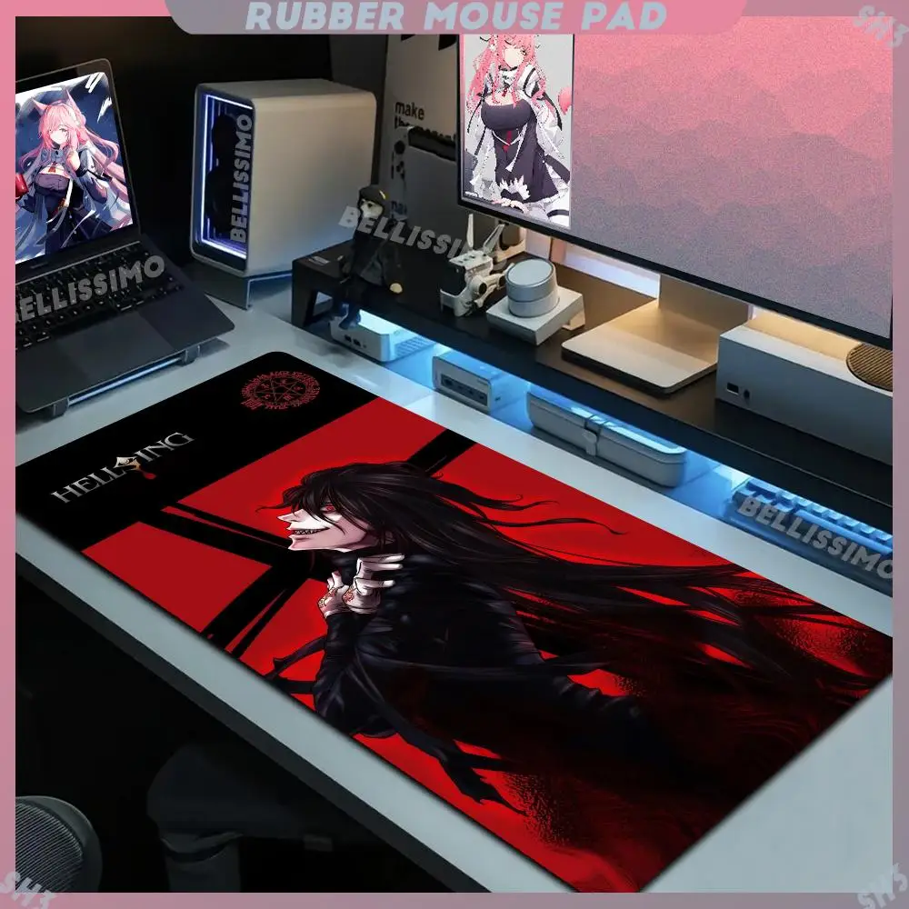 H_hellsing Gaming Non-Slip Rubber Mouse Pad  Lock Edge Play Mats for Notebook PC Computer Escritorio Accesorios Boyfriend Gift