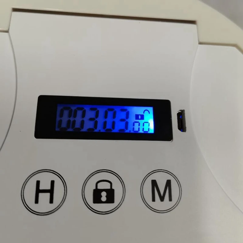 Electronic Time Lock Box Timer Lock Container Lock Box Multi Function Time Lock Box Bin For Toys Mobile Phones (White)