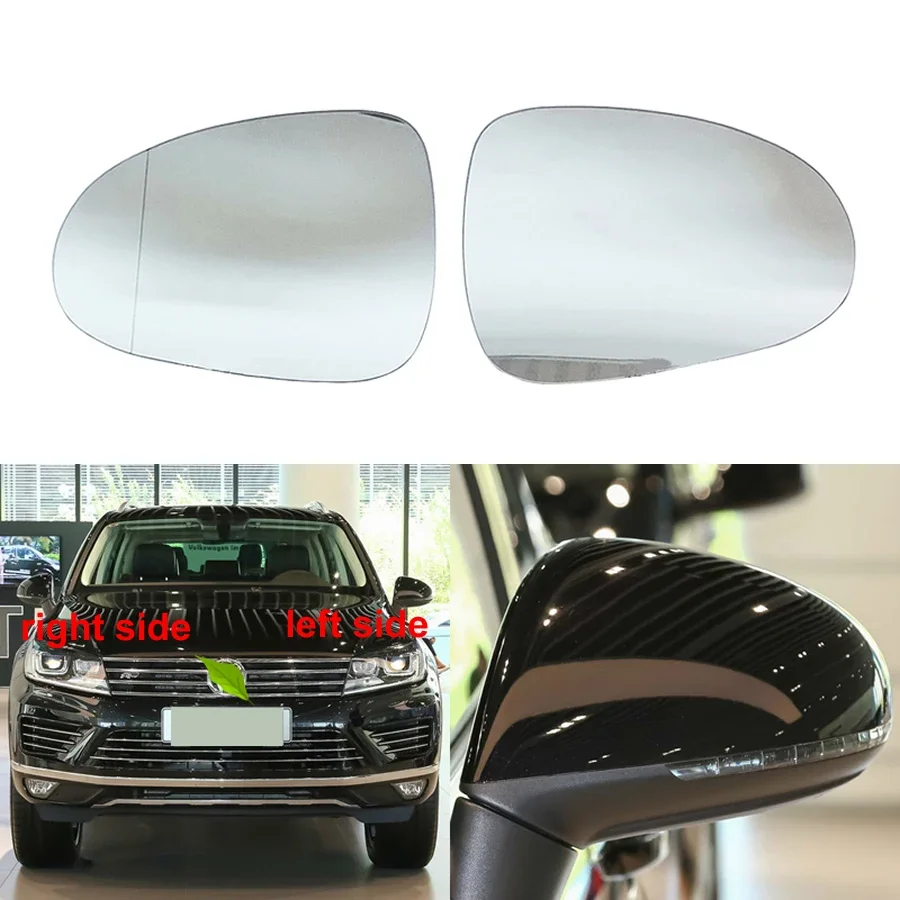 Lens with Heating For Volkswagen VW Touareg 2011-2018 Car Accessories Exteriors Part Side Rearview Mirror Reflective Glass