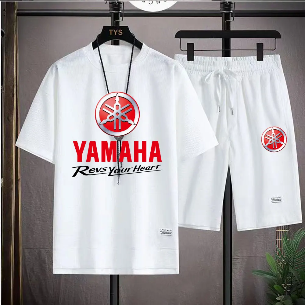 2026 Yamaha Racing Men's Sport Clothing Set - Spring/Summer Top Short Sleeve Men's T-Shirt Sports Shorts  Running Men's Clothing
